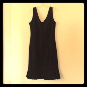 Black pinstriped dress